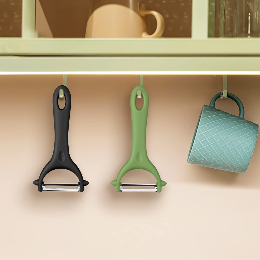 auauy 2 pcs Éplucheur universel, econome legumes inox eplucheur legumes manuel eplucheur pomme de terre poignée ergonomique, couteau eplucheur cuisine pour légumes fruits (noir+vert) auauy 2 pcs Éplucheur universel, econome legumes inox eplucheur legumes manuel eplucheur pomme de terre poignée ergonomique, couteau eplucheur cuisine pour légumes fruits (noir+vert)