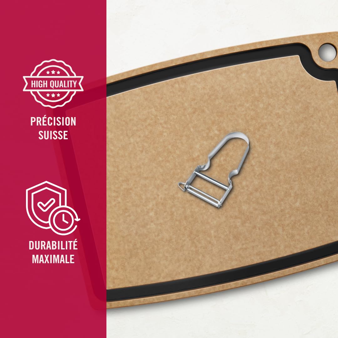 victorinox Éplucheur star, Éplucheur de pommes de terre, double tranchant avec lame pendulaire, extra tranchant, manche métal, swiss made victorinox Éplucheur star, Éplucheur de pommes de terre, double tranchant avec lame pendulaire, extra tranchant, manche métal, swiss made