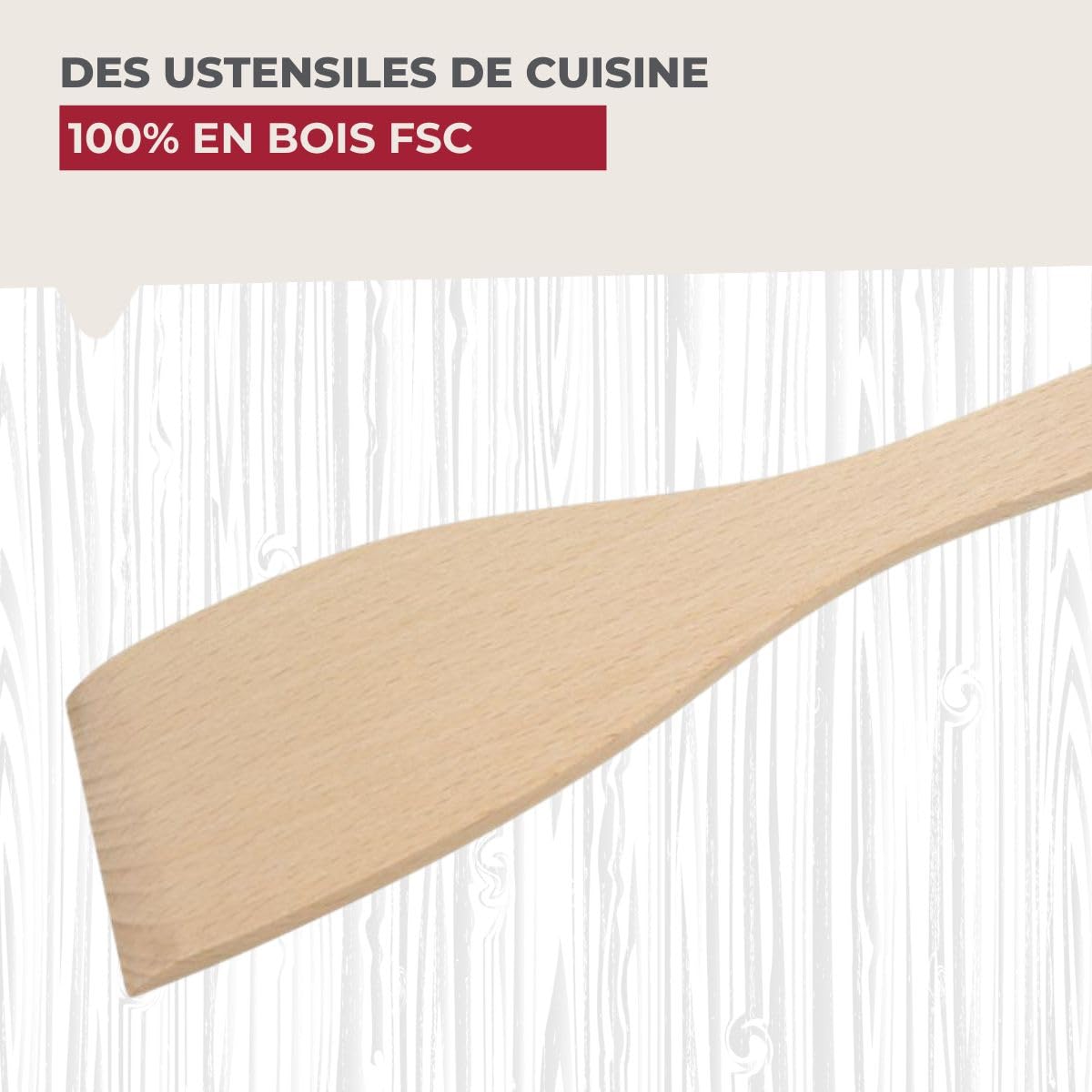 fackelmann 31125 set de 4 ustensiles de cuisine en bois, lot de spatules et cuillères de cuisine en bois, bois certifié fsc, 20cm, 25cm, 30cm, brun fackelmann 31125 set de 4 ustensiles de cuisine en bois, lot de spatules et cuillères de cuisine en bois, bois certifié fsc, 20cm, 25cm, 30cm, brun