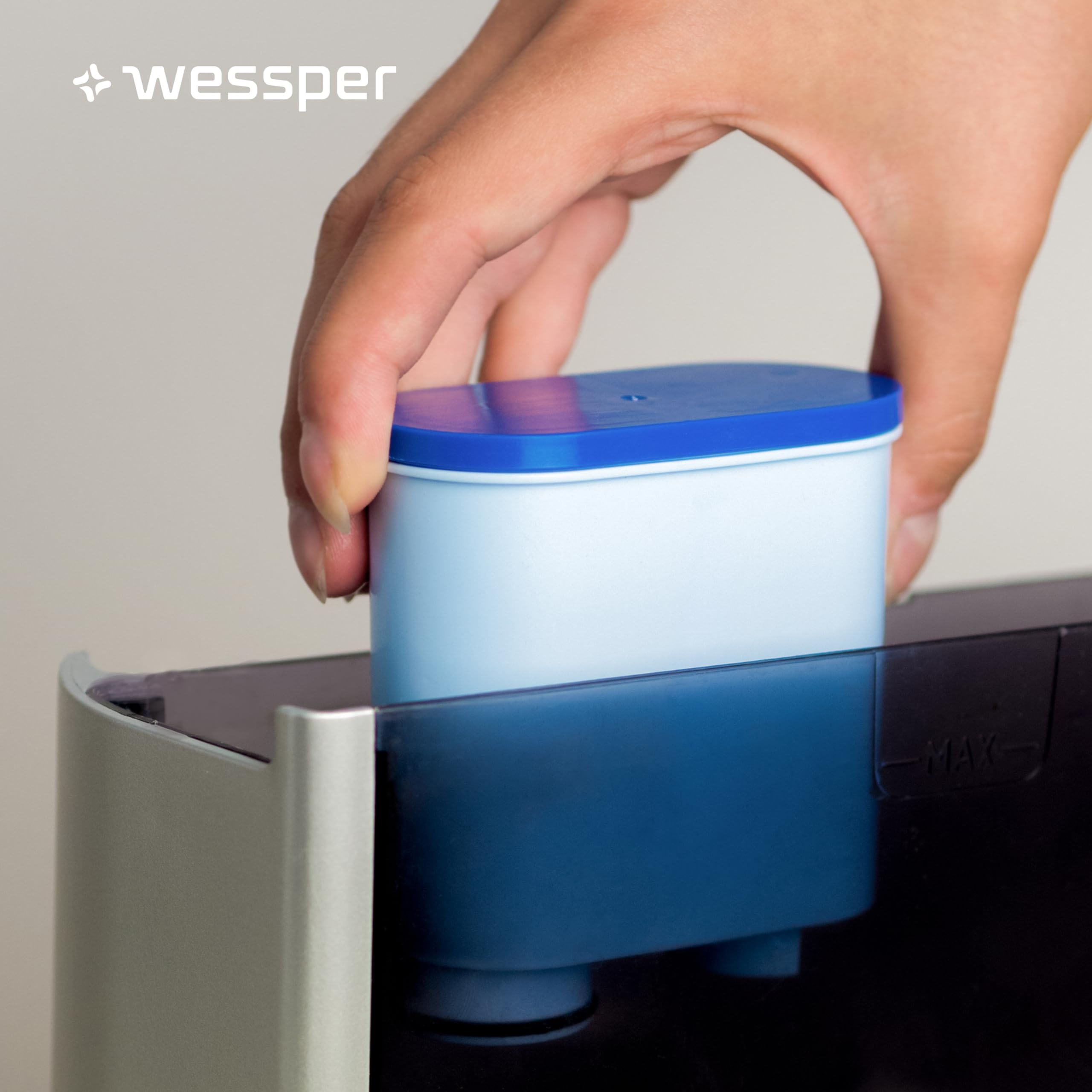 wessper cartouche filtrante aquaclean compatible avec philips et saeco machine à café, filtre à eau avec charbon actif 2 pièces, bleu wessper cartouche filtrante aquaclean compatible avec philips et saeco machine à café, filtre à eau avec charbon actif 2 pièces, bleu