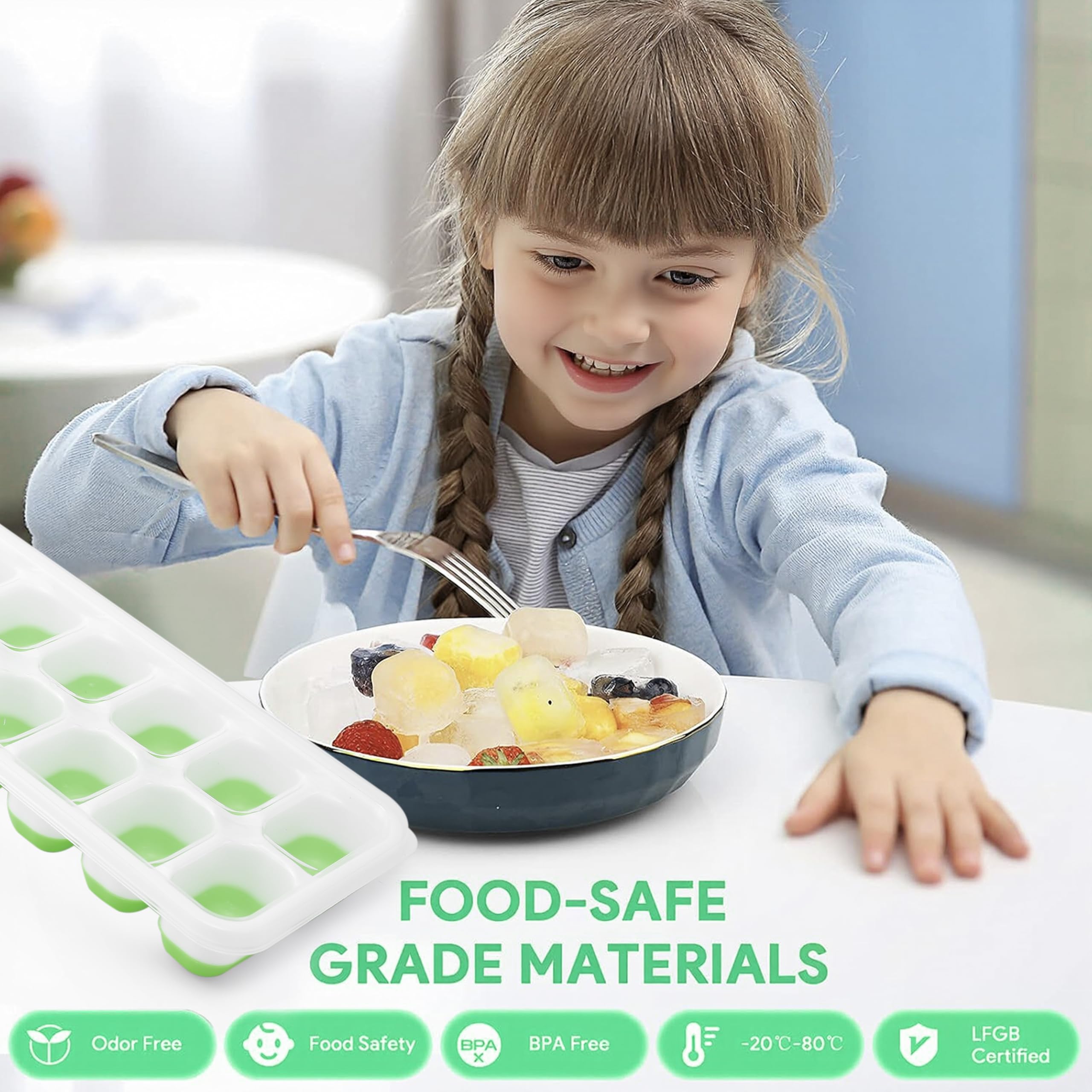 lot de 4 bacs à glaçons en silicone avec couvercle sans bpa empilables sûr et sain pour bouillie de bébé, cocktail, whisky, café (2 roses + 2 jaunes) lot de 4 bacs à glaçons en silicone avec couvercle sans bpa empilables sûr et sain pour bouillie de bébé, cocktail, whisky, café (2 roses + 2 jaunes)